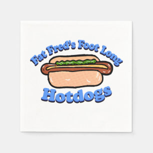 Fat Fred's Foot long Hotdogs Napkin