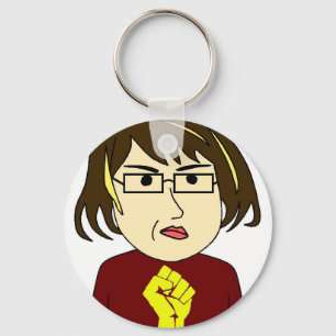 Fat Girl Fights Back Keychain