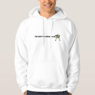 fat guy in a little coat hoodie