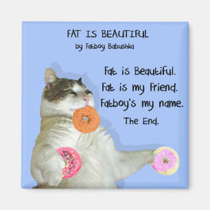 FAT IS BEAUTIFUL SQUARE MAGNET