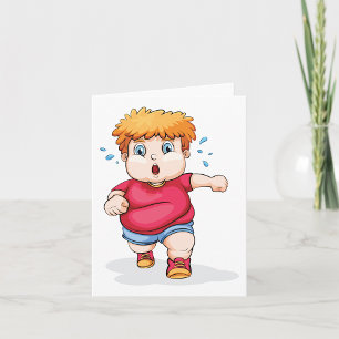 Fat Kid Running Card