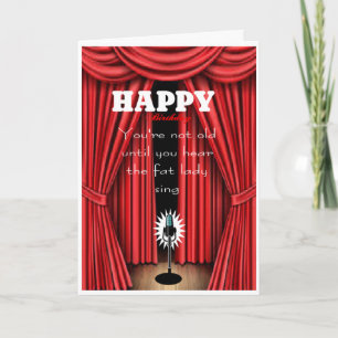 Fat lady happy birthday card