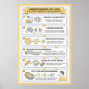 Fat Loss: A 6-Step Medical Infographic Poster