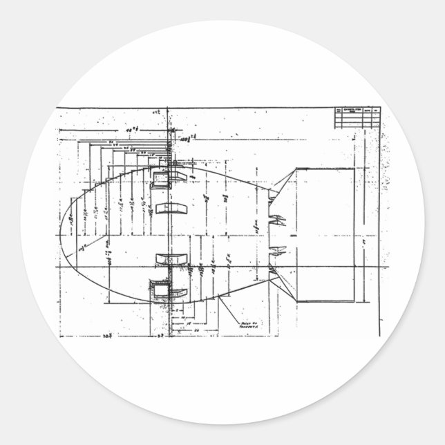 Fat Man atomic bomb Classic Round Sticker (Front)