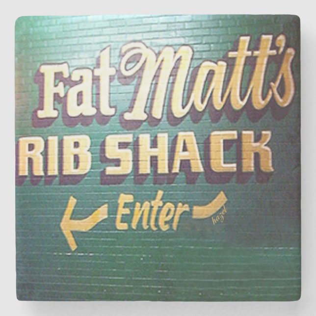 Fat Matts, Fat Matts Atlanta, Fat Matts  Stone Coaster (Front)