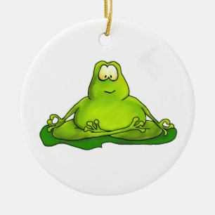 Fat Meditating Frog Ornament