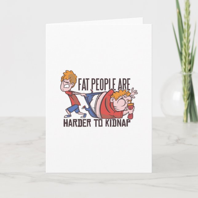 Fat people funny card (Front)