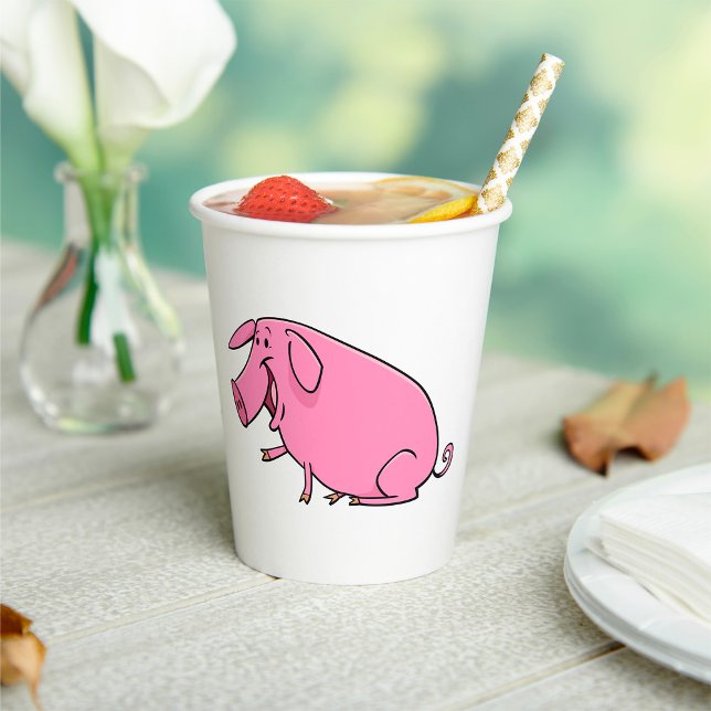 Fat Pink Pig Paper Cups (Creator Uploaded)