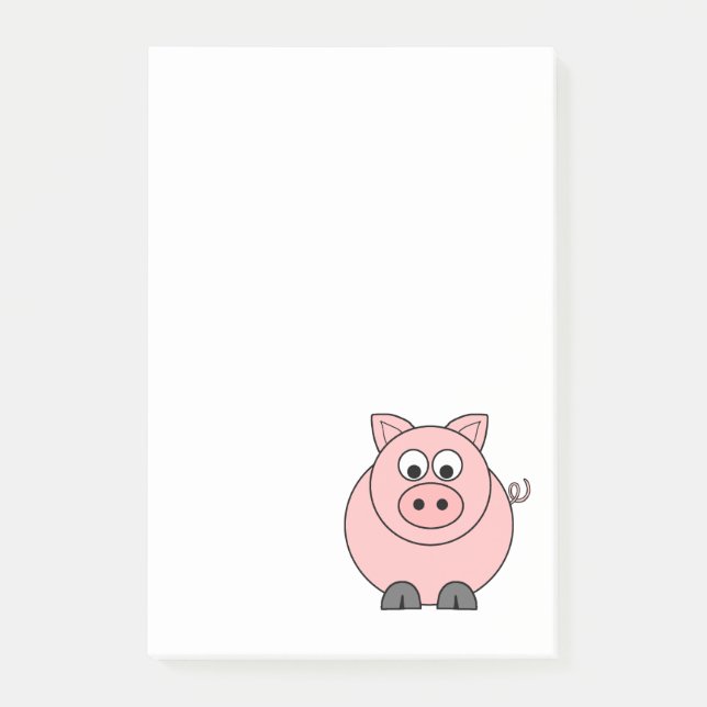 Fat Pink Pig Post-it Notes (Front)