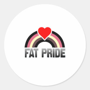 Fat Pride Classic Round Sticker