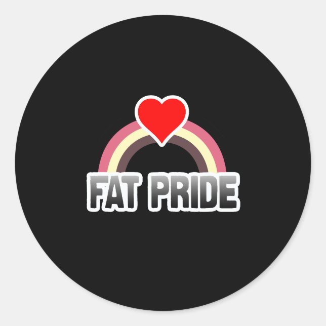 Fat Pride Classic Round Sticker (Front)