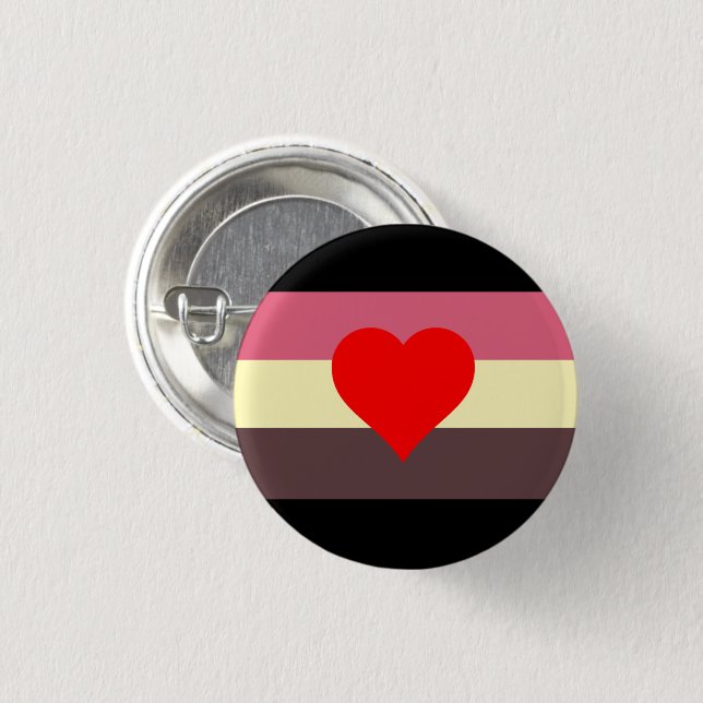 Fat Pride Flag 3 Cm Round Badge (Front & Back)