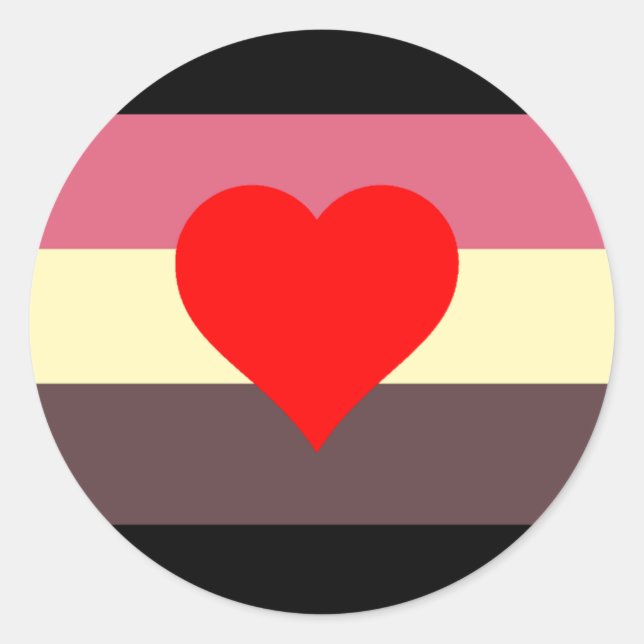 Fat Pride Flag Classic Round Sticker (Front)