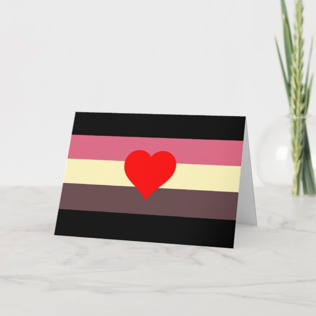 Fat Pride Flag Holiday Card (Front)