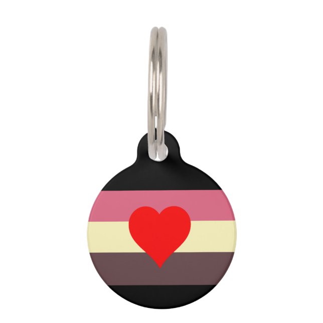 Fat Pride Flag Pet Tag (Front)