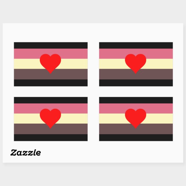 Fat Pride Flag Rectangular Sticker (Sheet)