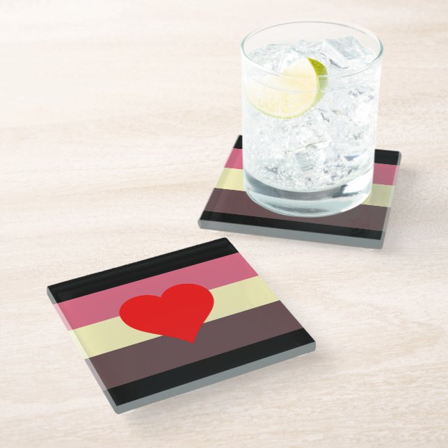 Fat Pride Glass Coaster (Angled)