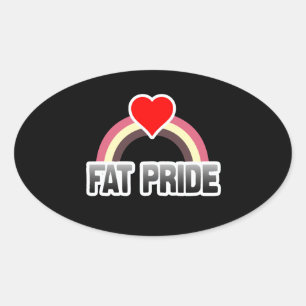 Fat Pride Oval Sticker