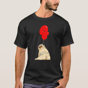 Fat Pug 4th Birthday Kids Balloon Party T-Shirt