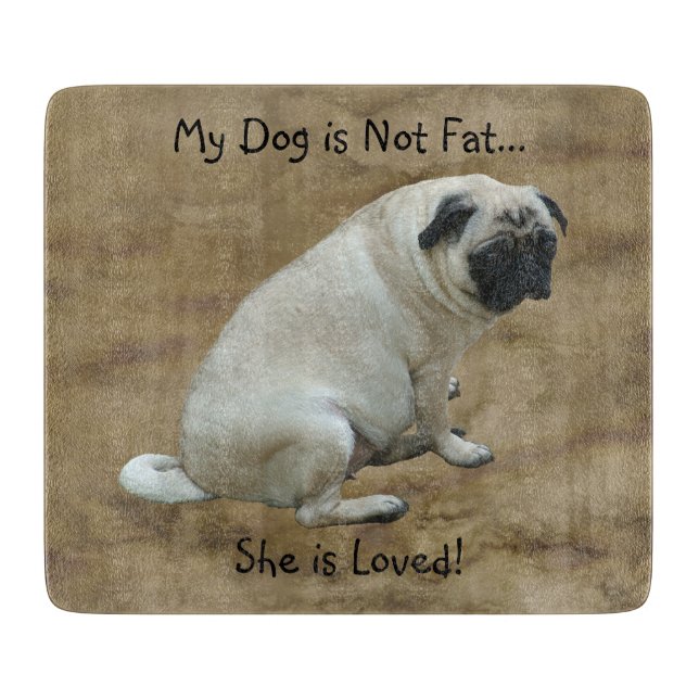 Fat Pug Cutting Board (Front)