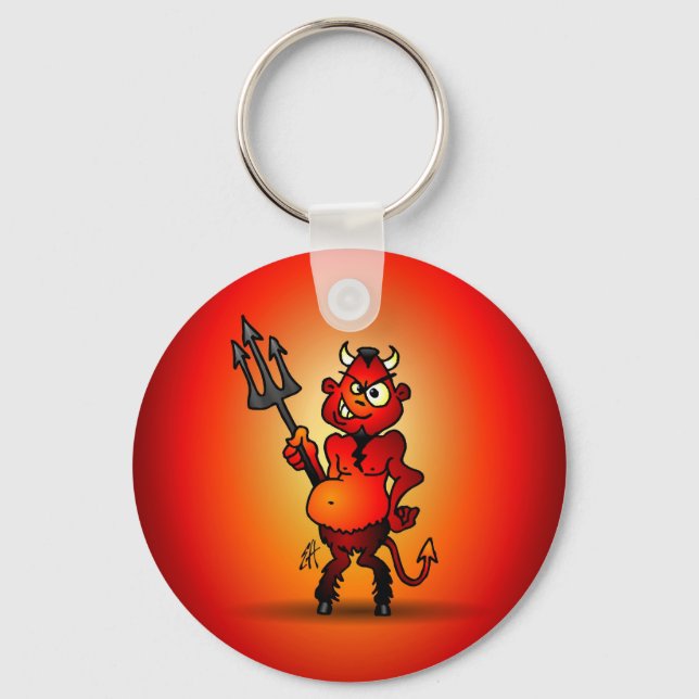 Fat red devil key ring (Front)