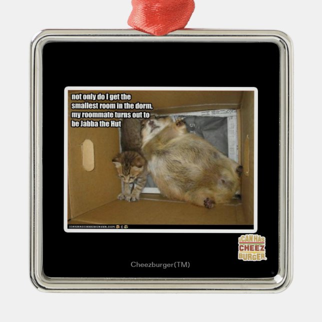 Fat roommate metal ornament (Front)