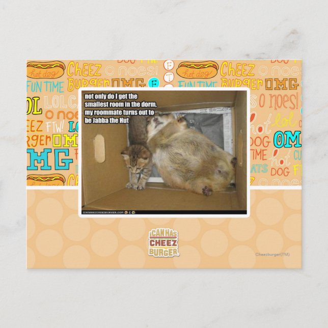Fat roommate postcard (Front)