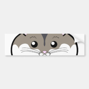 Fat Russian Dwarf Hamster Bumper Sticker