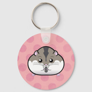 Fat Russian Dwarf Hamster Key Ring