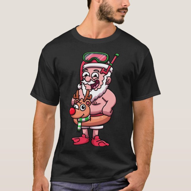 Fat Santa In Scuba Outfit  Active T-Shirt (Front)
