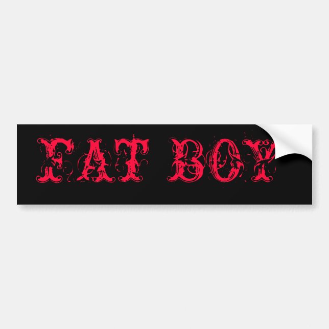 FAT SERVANT BOY BUMPER STICKER (Front)