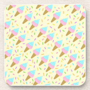 Fat-shaped with continuous pickling of ice cream coaster