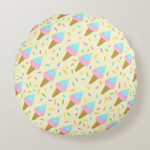 Fat-shaped with continuous pickling of ice cream round cushion