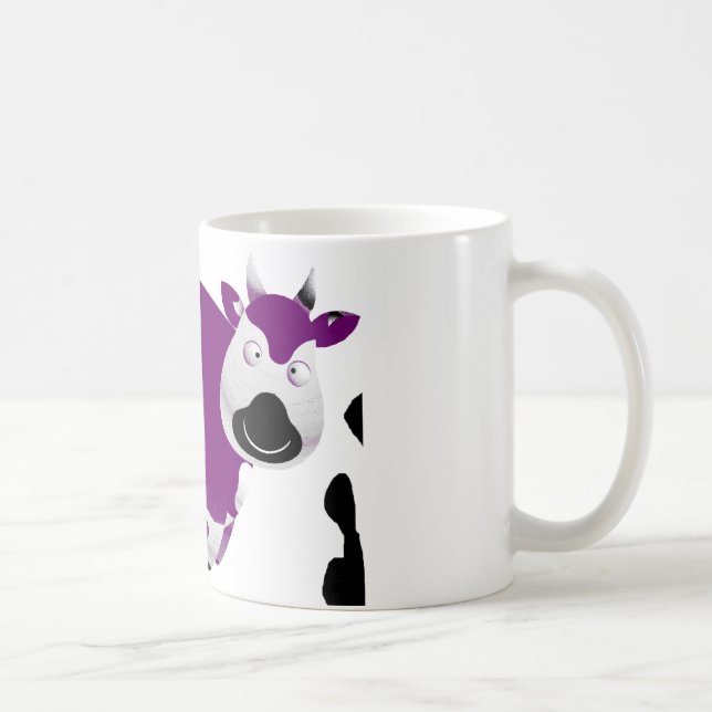 Fat Single Purple Cow Coffee Mug (Right)