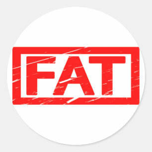 Fat Stamp Classic Round Sticker