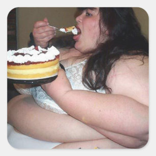 Fat Stupid Slob Gross out Funny Sticker