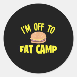 Fat Summer Camp Shirt For Kids And Funny Frat Gag Classic Round Sticker