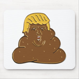 Fat Trump Emoji Poop Mouse Pad
