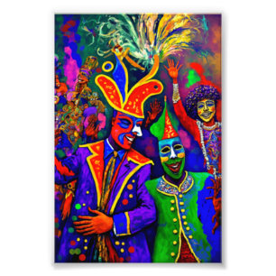 Fat Tuesday(Mardi Gras) In New Orleans Photo Print