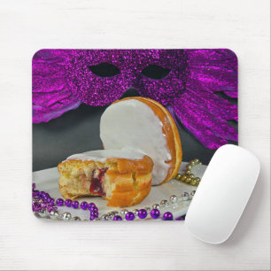 Fat Tuesday Paczki and Beads Mouse Pad