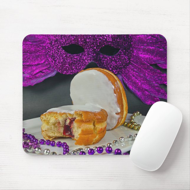 Fat Tuesday Paczki and Beads Mouse Pad (With Mouse)