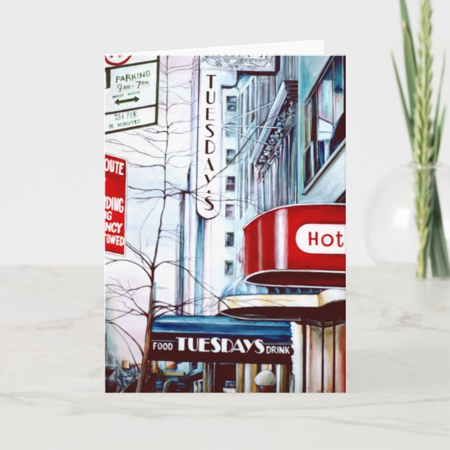 Fat Tuesday’s Eve, New York City Greeting Card (Front)