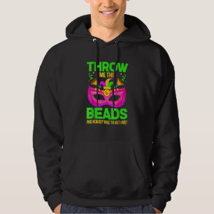 Fat Tuesdays Throw Me The Beads Mardi Gras New Orl Hoodie