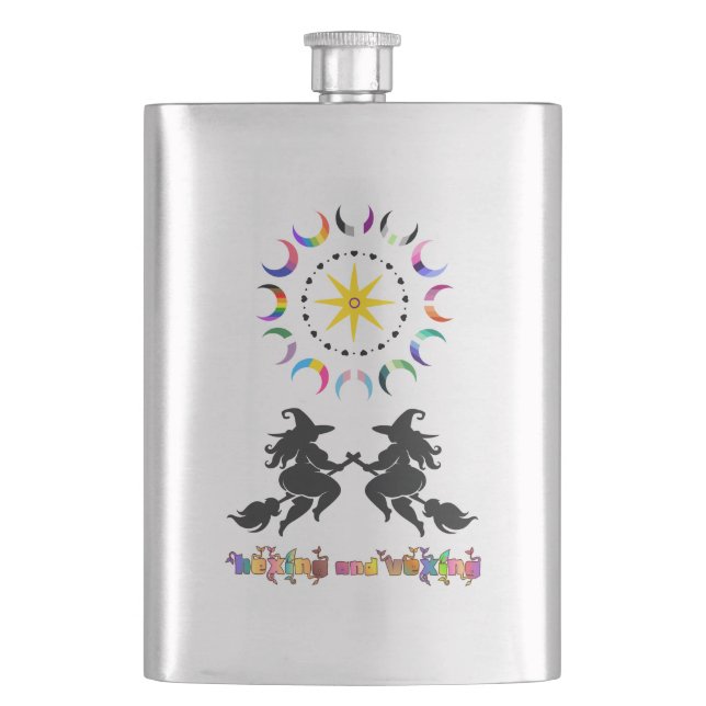 Fat Witches and Queer Moons Hip Flask (Front)