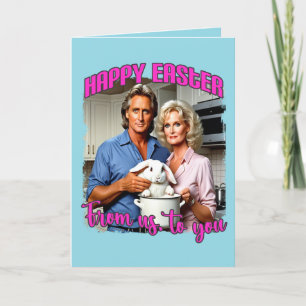 Fatal Easter; retro; funny; Easter bunny; humor; Thank You Card