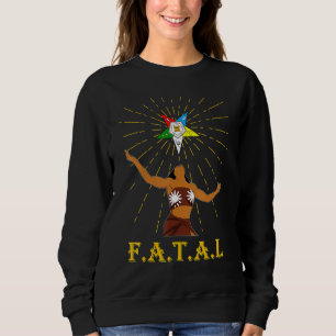 Fatal Sister With Oes Star Light Eastern Star Moth Sweatshirt