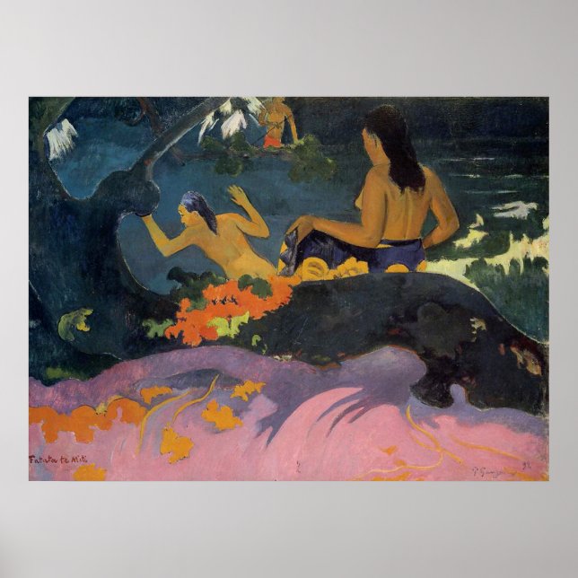 Fatata Te Miti (By The Sea) - Paul Gauguin Print (Front)