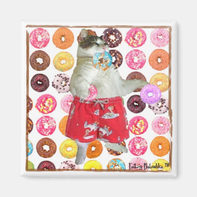 FATBOY  DONUT MAGNET (SQUARE) (Front)