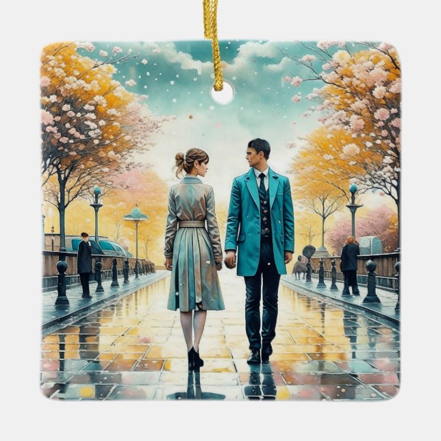 Fate Brought Us Together Ceramic Ornament (Front)