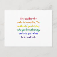 Fate decides who walks into your life.